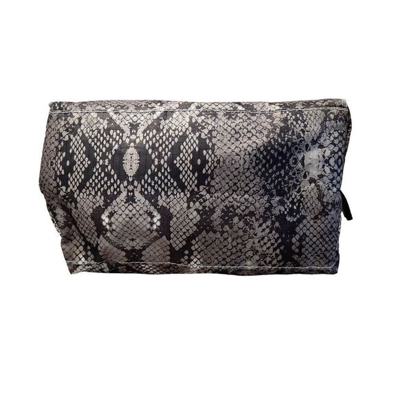 Nicole Miller Insulated Lunch Bag Cooler Tote Gray Silver Snakeskin 10" x 6" x 9 - Picture 3 of 12